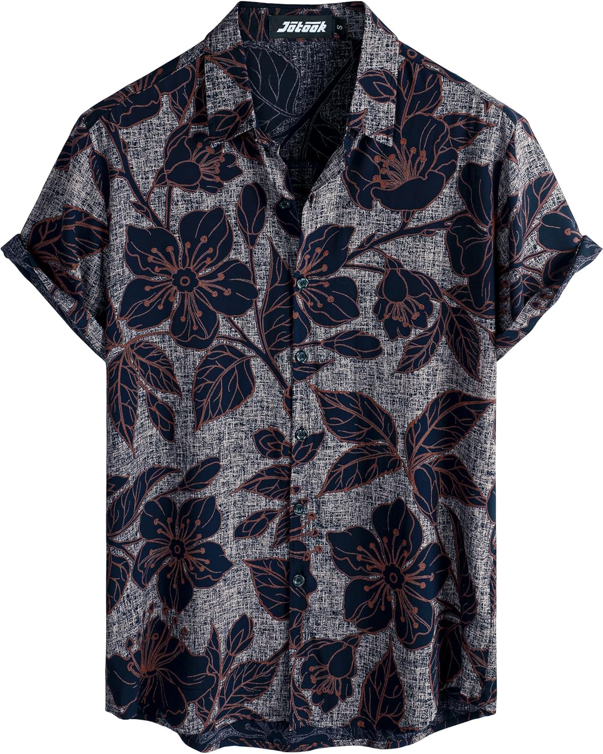 Herren Kurzarm Hawaiihemd - Freizeit Blumen Tropical Strandhemd - Bild 124 von 129
