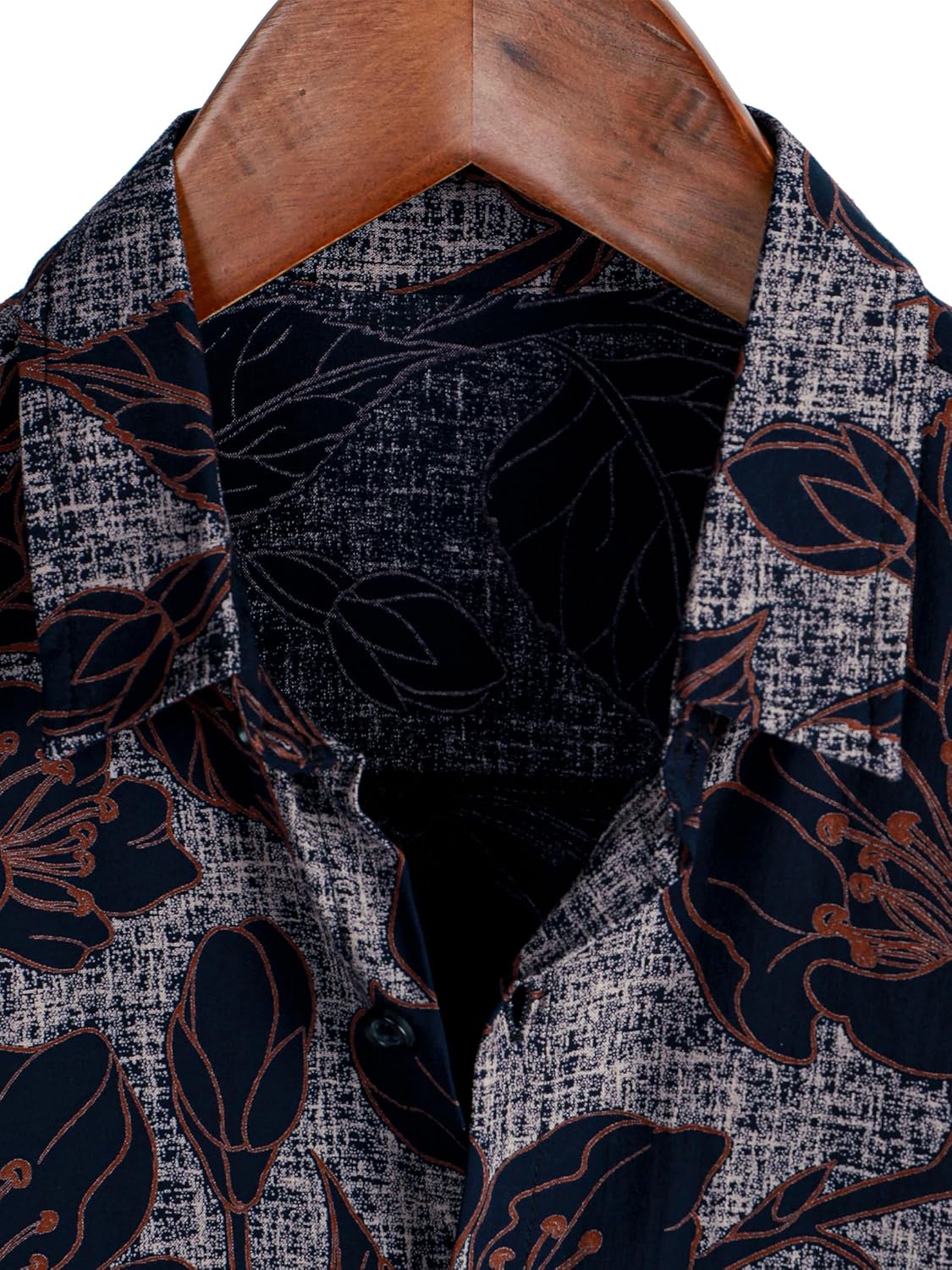 Herren Kurzarm Hawaiihemd - Freizeit Blumen Tropical Strandhemd - Bild 129 von 129