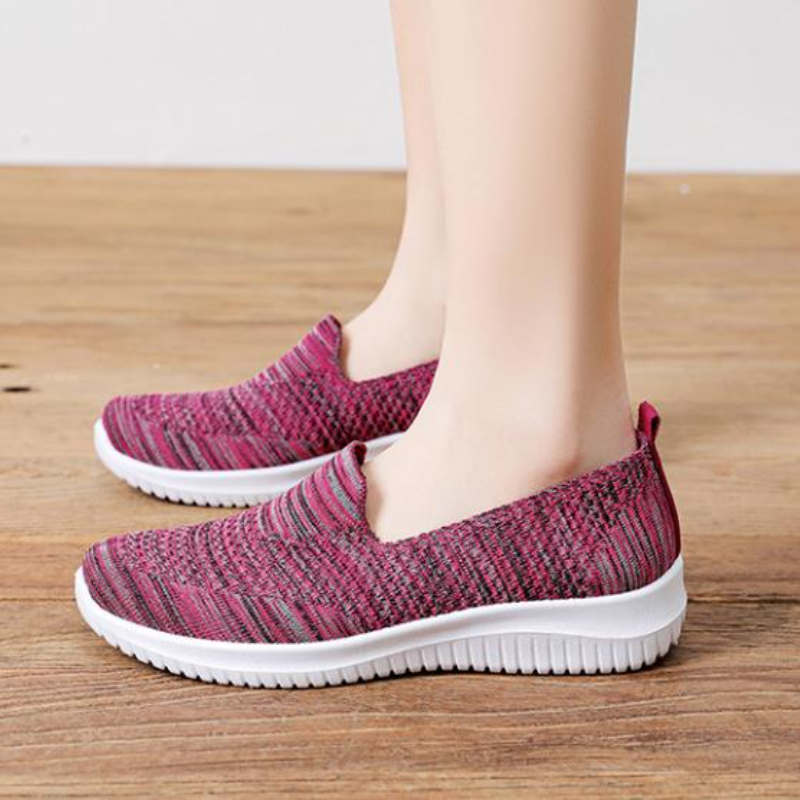 Breathable Knitting Flats Shoes Slip-on Soft Bottom Sneakers Light Soft Non-slip - Picture 14 of 16