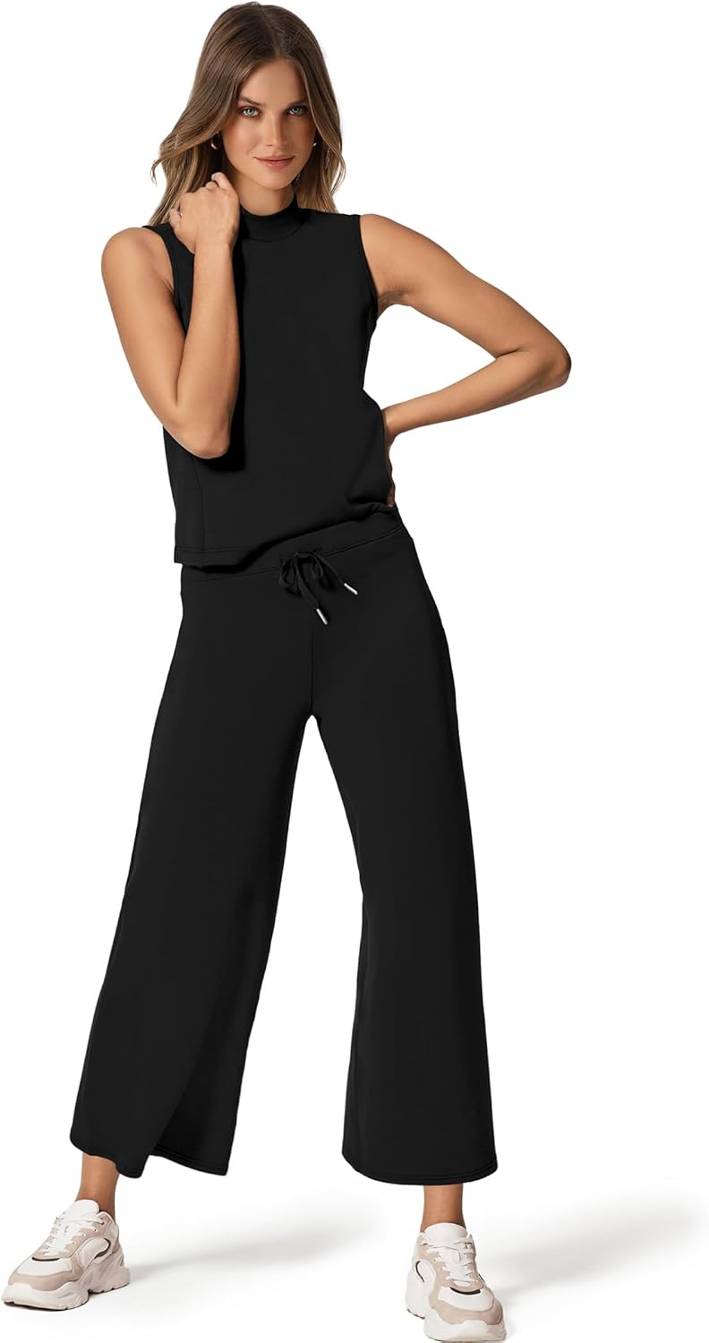 SAMPEEL zweiteilige Sets für Damen Sommer Outfits Lounge Sets Stehkragen Tops breit - Bild 26 von 126