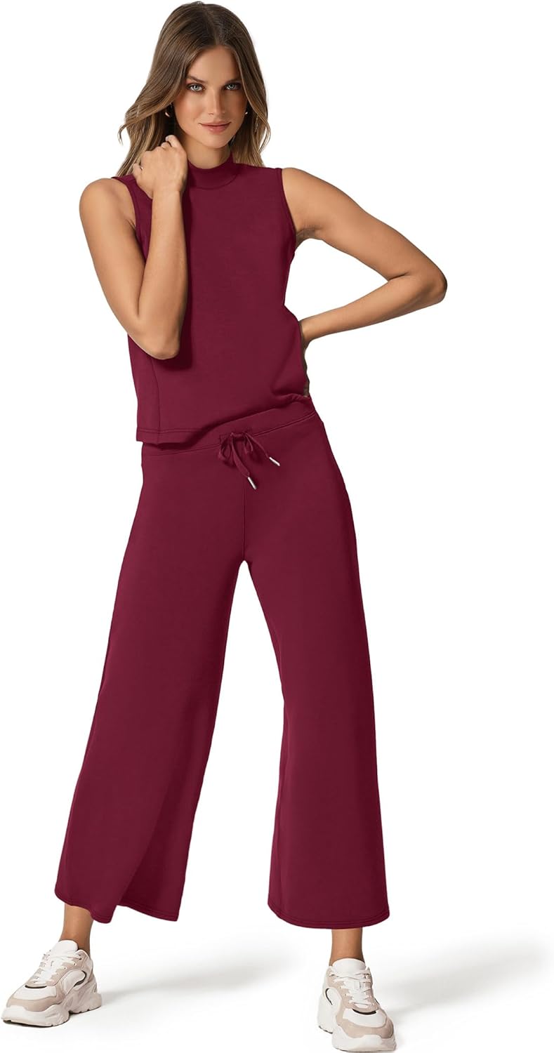 SAMPEEL zweiteilige Sets für Damen Sommer Outfits Lounge Sets Stehkragen Tops breit - Bild 80 von 126