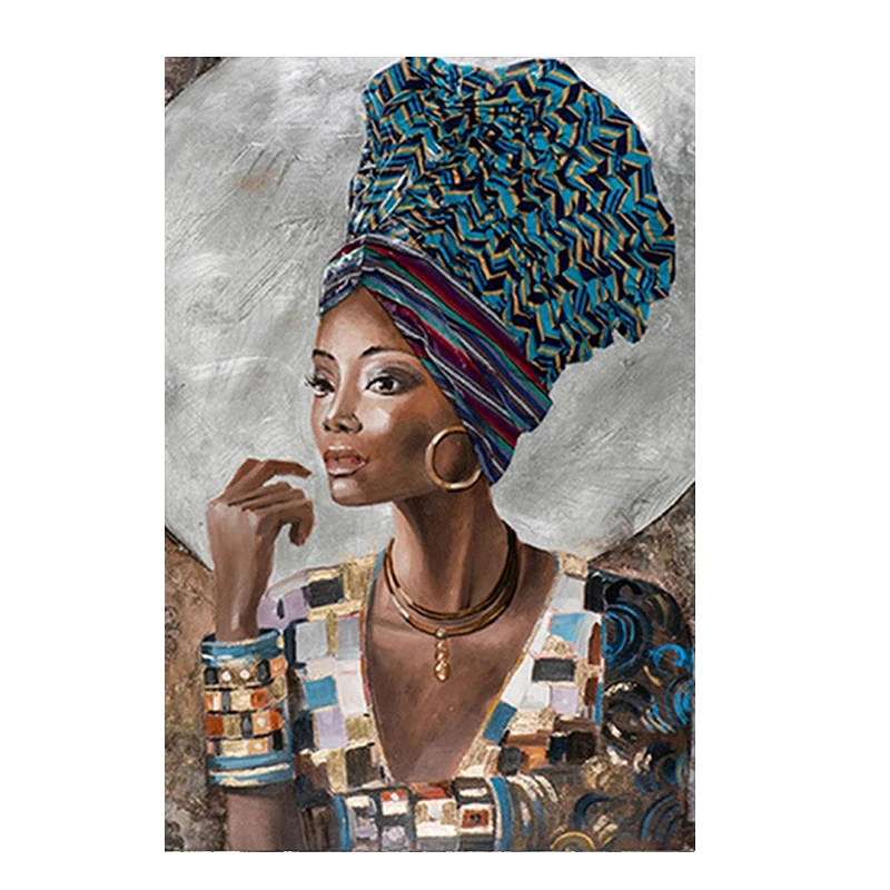 African Beauty Canvas Painting Mural Poster Prints Home Decor - Bild 7 von 7