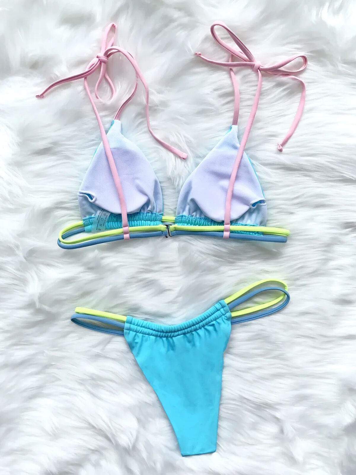 New Womens Sexy Triangle Push Up Bikini Swimwear String Swimsuit Thong Bathing - Picture 34 of 49