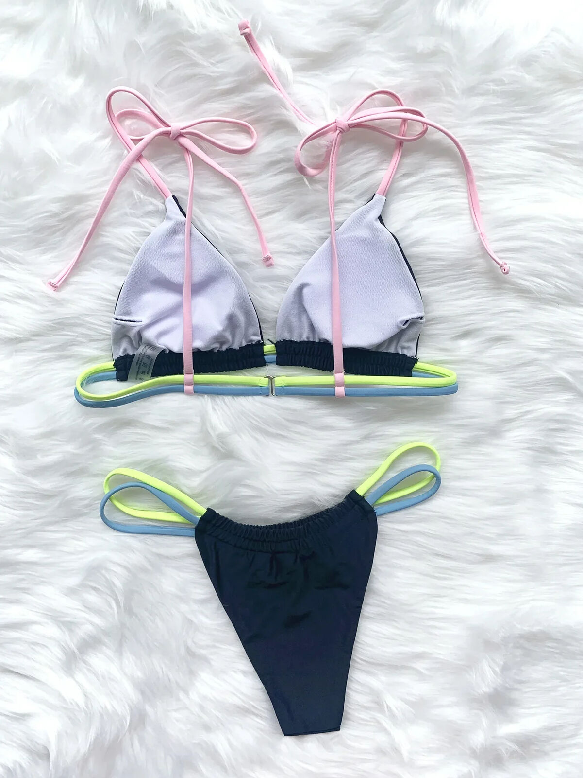New Womens Sexy Triangle Push Up Bikini Swimwear String Swimsuit Thong Bathing - Picture 39 of 49