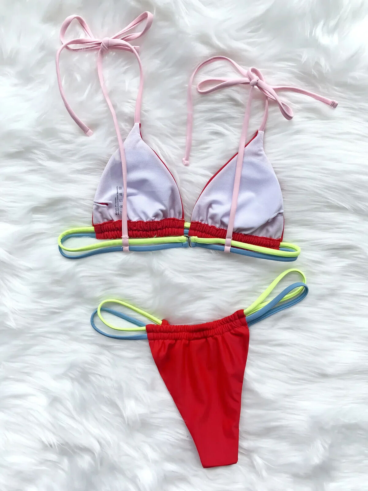 New Womens Sexy Triangle Push Up Bikini Swimwear String Swimsuit Thong Bathing - Picture 44 of 49