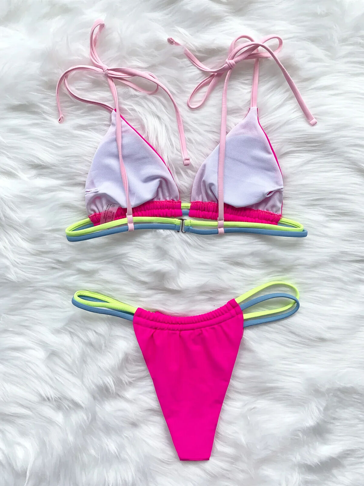 New Womens Sexy Triangle Push Up Bikini Swimwear String Swimsuit Thong Bathing - Picture 49 of 49