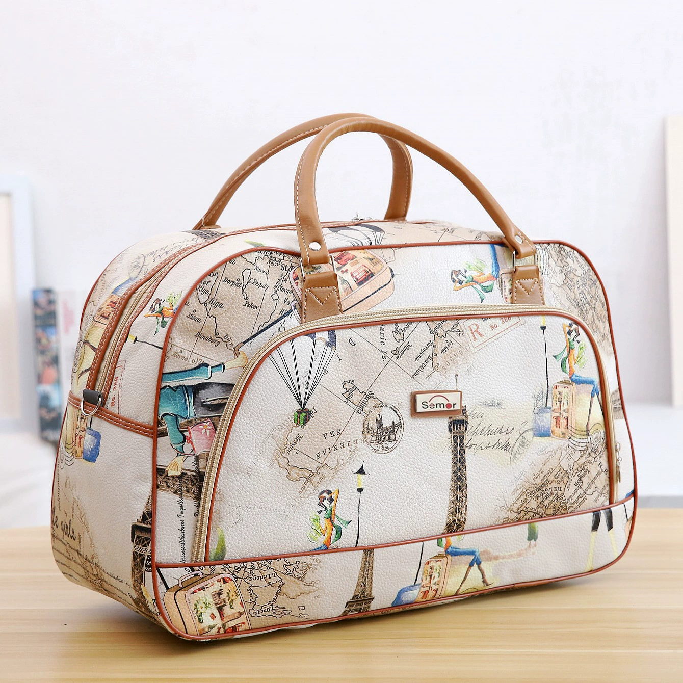 Ladies Large Capacity Handbag Overnight Travel Weekend Holdall Hand Luggage Bags - Picture 17 of 31