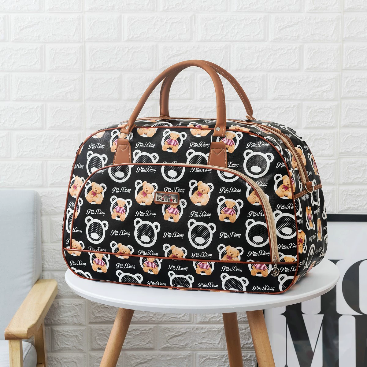 Ladies Large Capacity Handbag Overnight Travel Weekend Holdall Hand Luggage Bags - Picture 30 of 31