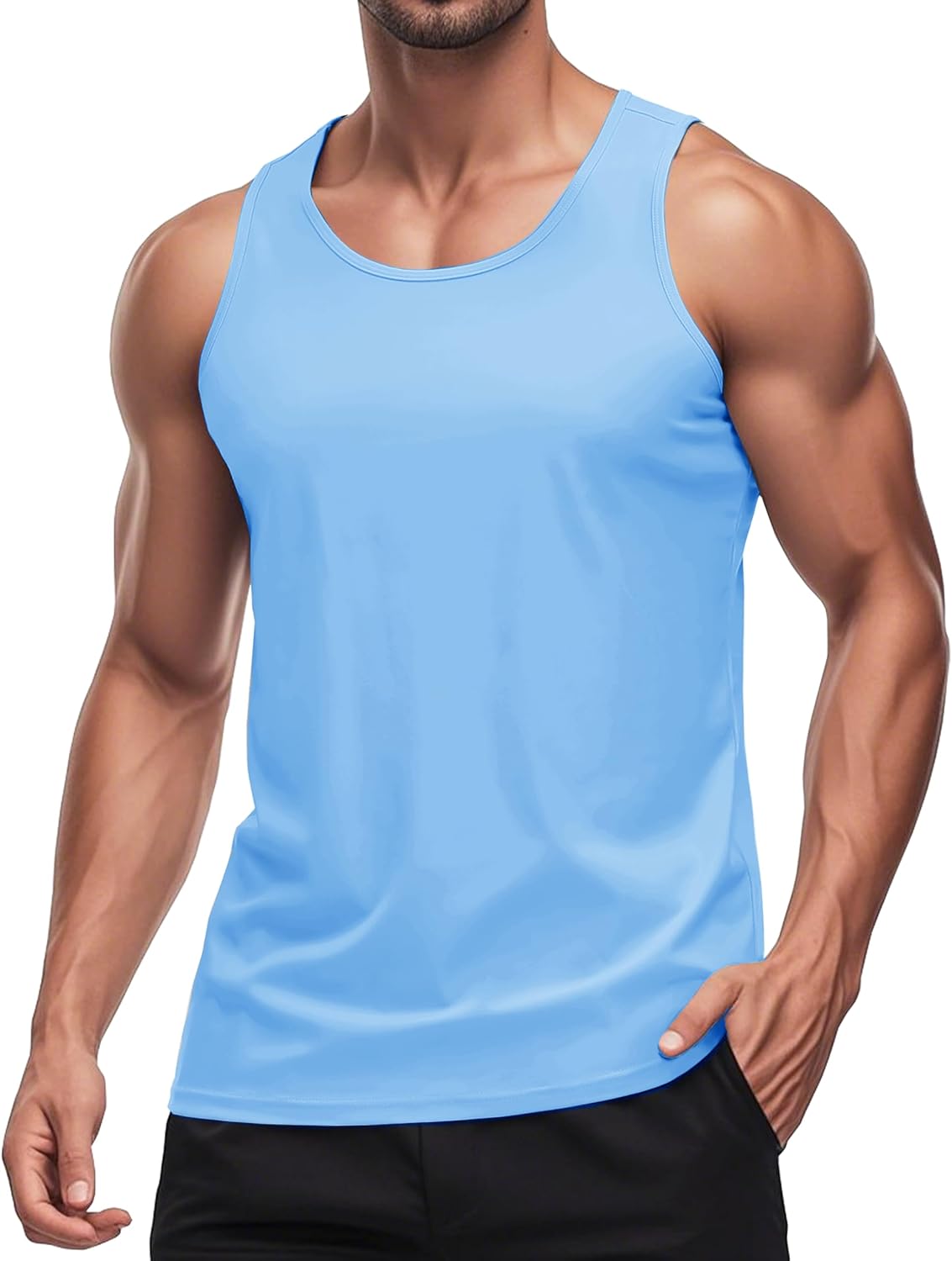 Herren Tank Top schnelltrocknend Sommer Training Muskel ärmellose Shirts für Bodybuilding - Bild 23 von 137