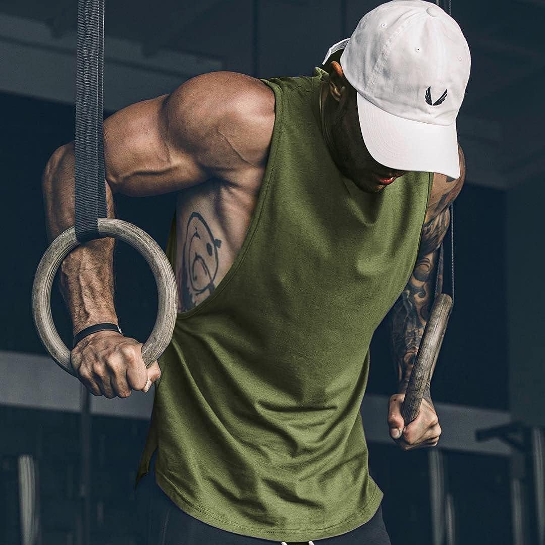 Herren Training Tank Top Gym Bodybuilding Ärmellos Muskel T-Shirts Abgeschnittene Shirts - Bild 24 von 117