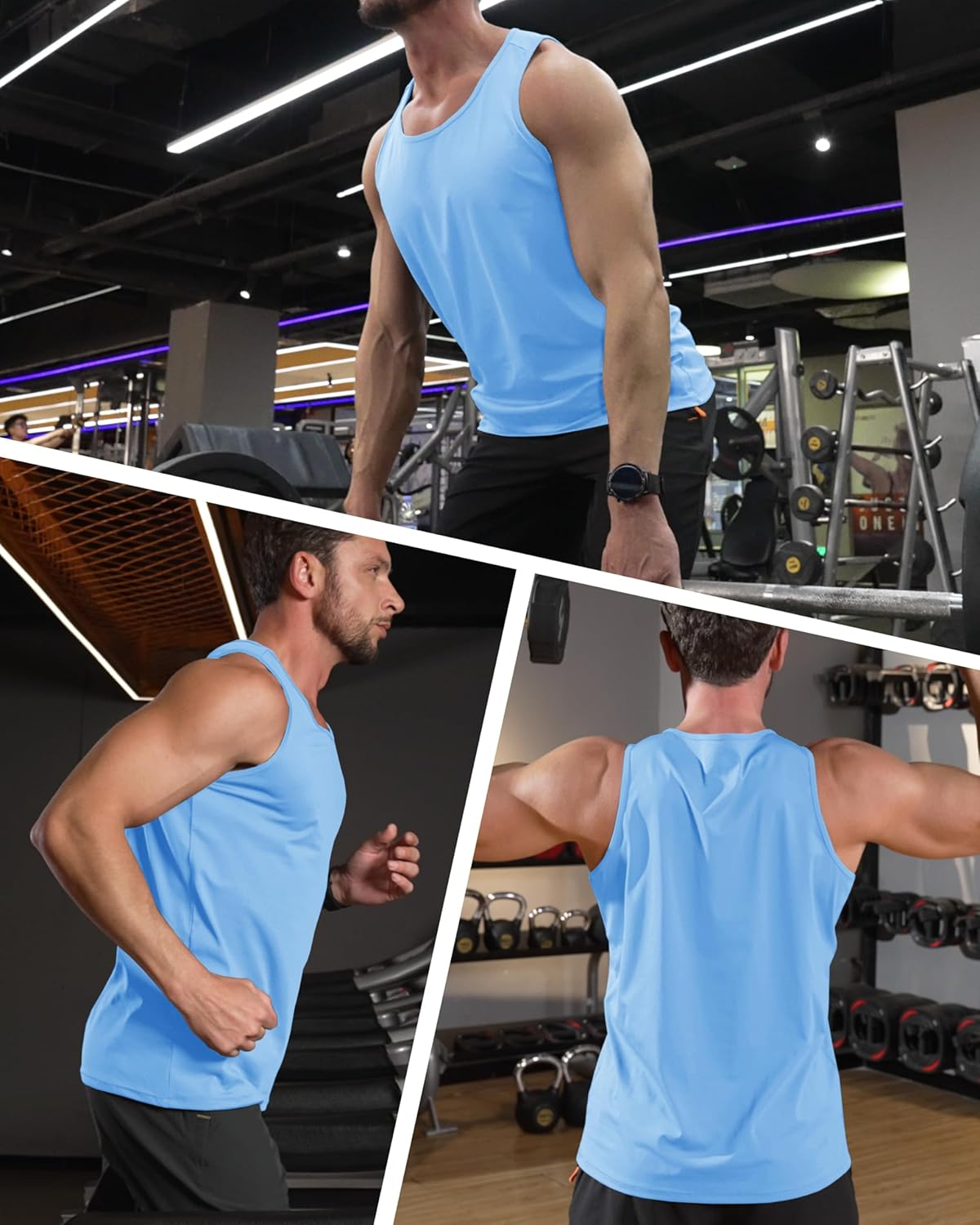 Herren Tank Top schnelltrocknend Sommer Training Muskel ärmellose Shirts für Bodybuilding - Bild 29 von 137