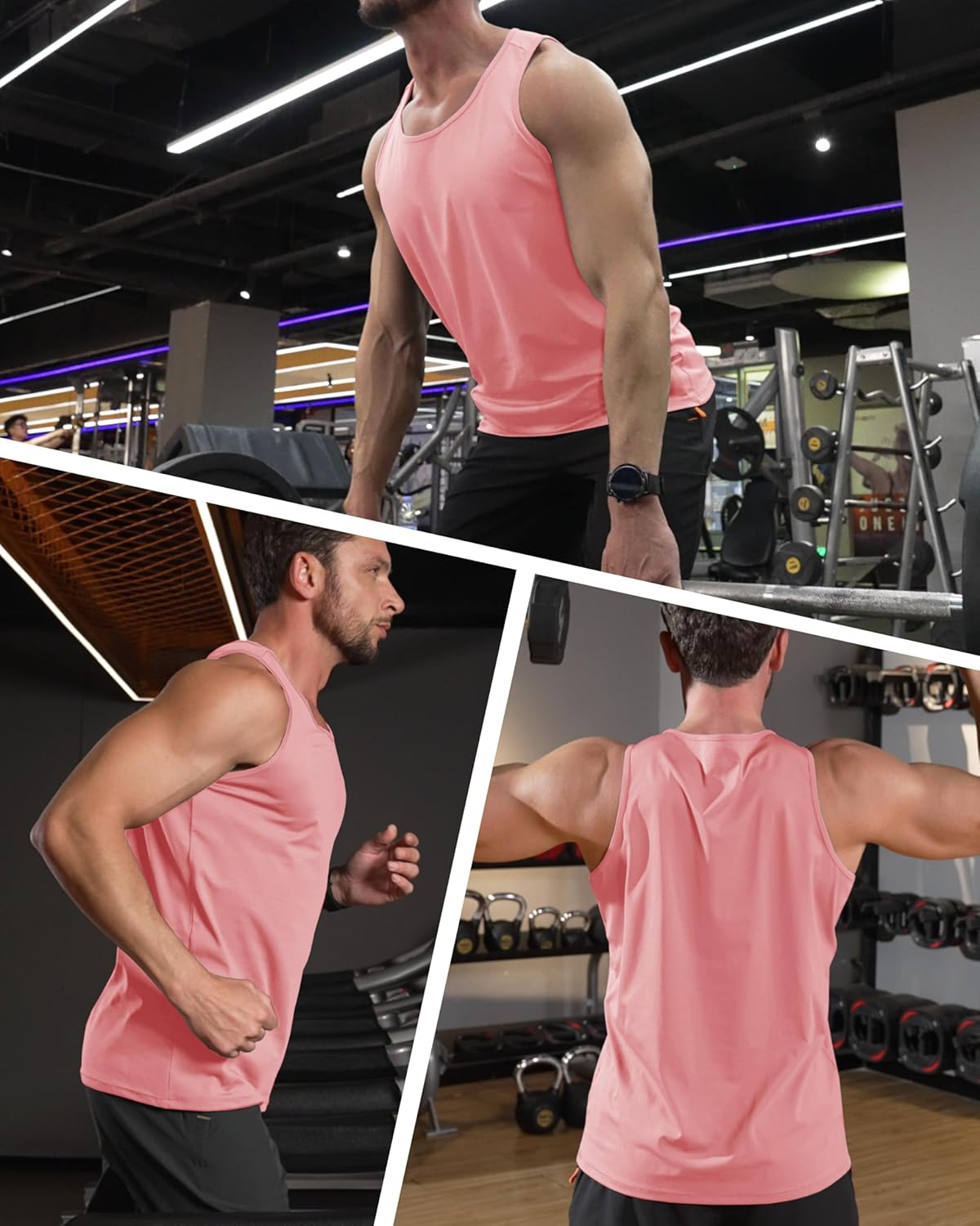 Herren Tank Top schnelltrocknend Sommer Training Muskel ärmellose Shirts für Bodybuilding - Bild 41 von 137