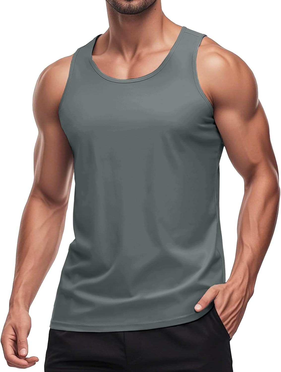 Herren Tank Top schnelltrocknend Sommer Training Muskel ärmellose Shirts für Bodybuilding - Bild 43 von 137