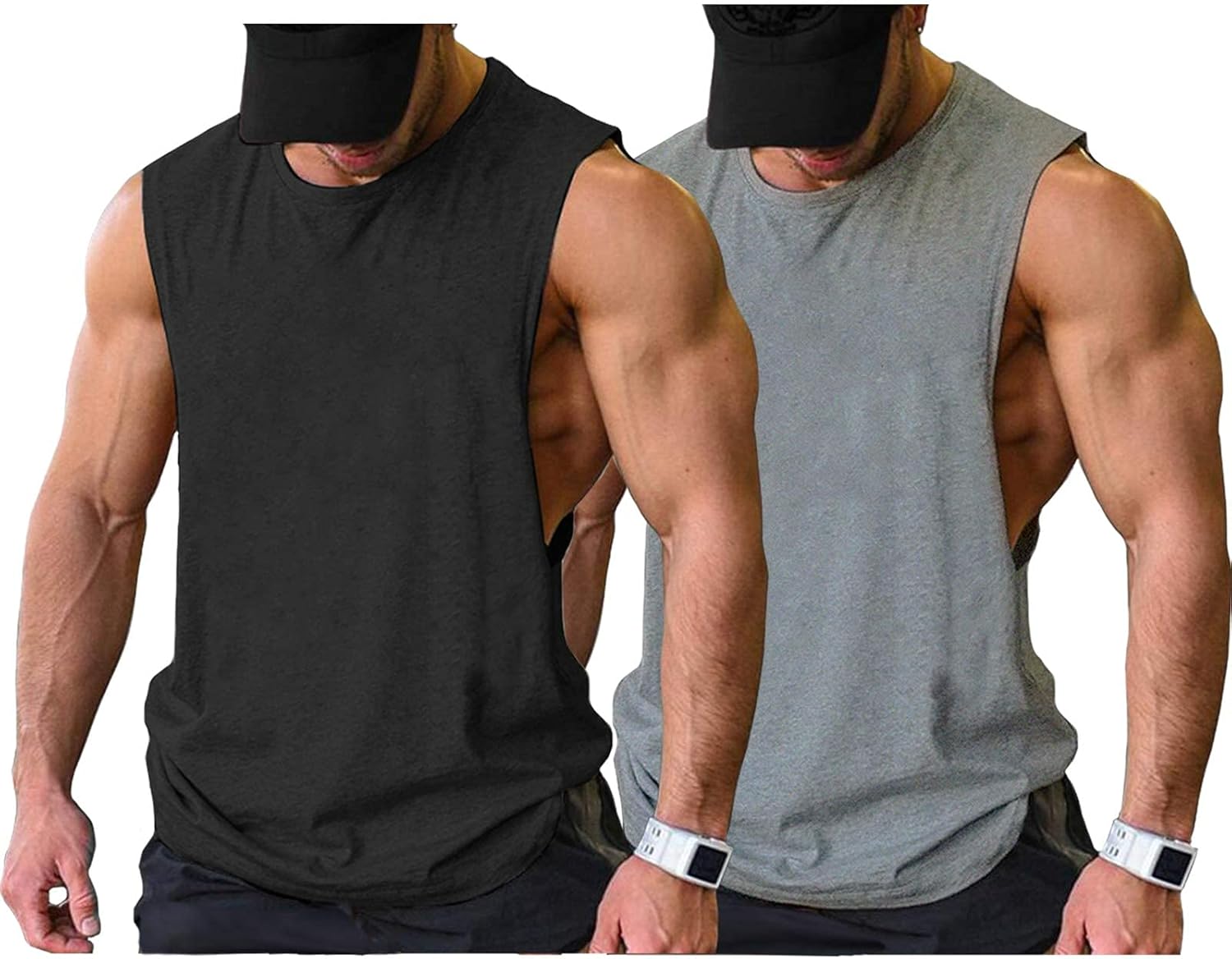Herren Training Tank Top Gym Bodybuilding Ärmellos Muskel T-Shirts Abgeschnittene Shirts - Bild 52 von 117