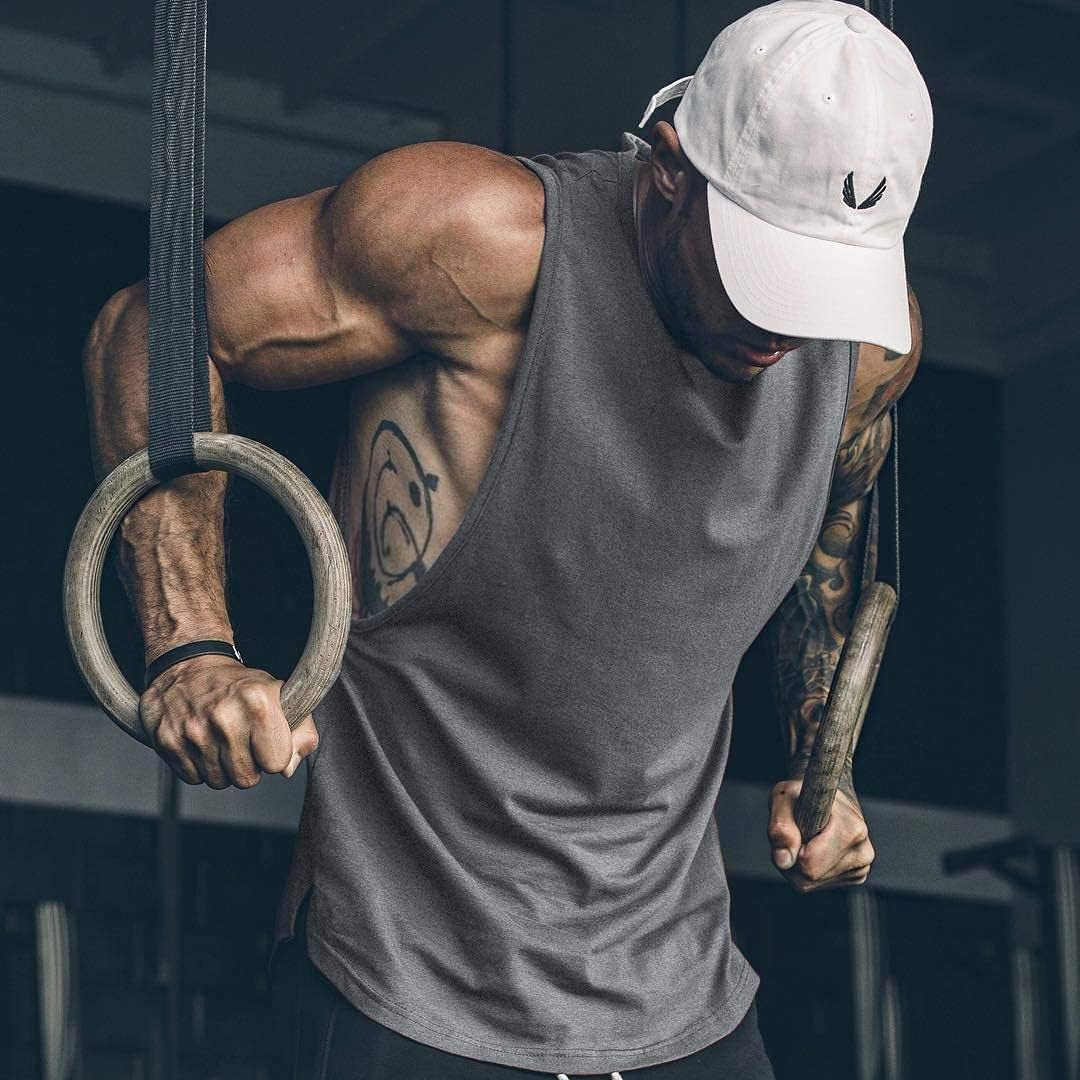 Herren Training Tank Top Gym Bodybuilding Ärmellos Muskel T-Shirts Abgeschnittene Shirts - Bild 54 von 117