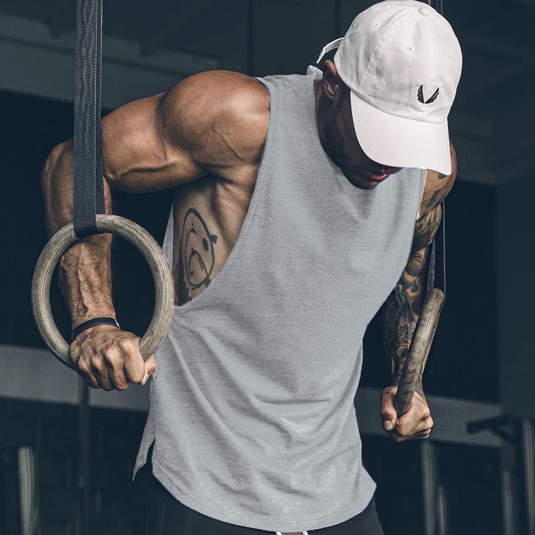 Herren Training Tank Top Gym Bodybuilding Ärmellos Muskel T-Shirts Abgeschnittene Shirts - Bild 62 von 117