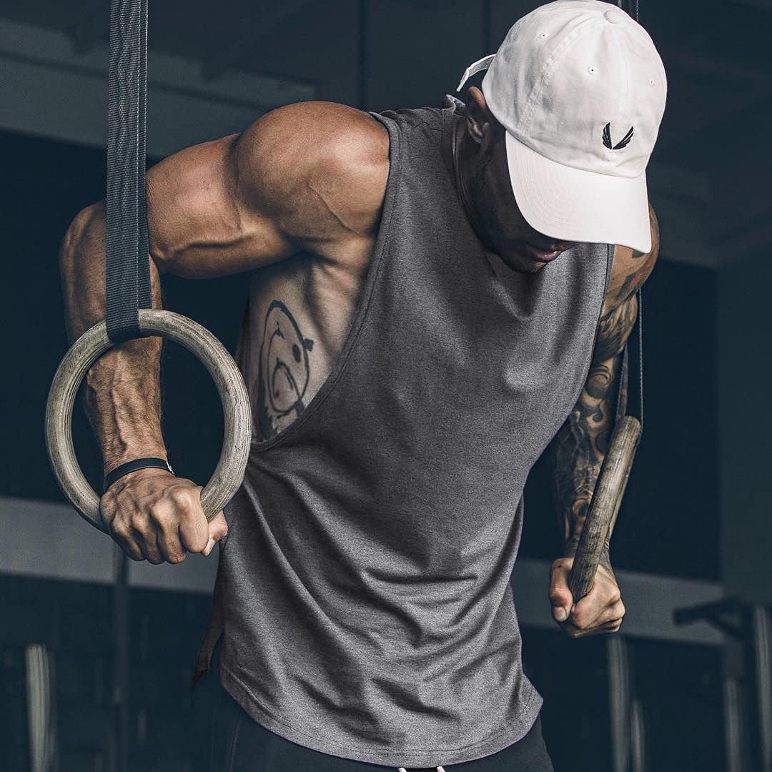 Herren Training Tank Top Gym Bodybuilding Ärmellos Muskel T-Shirts Abgeschnittene Shirts - Bild 73 von 117