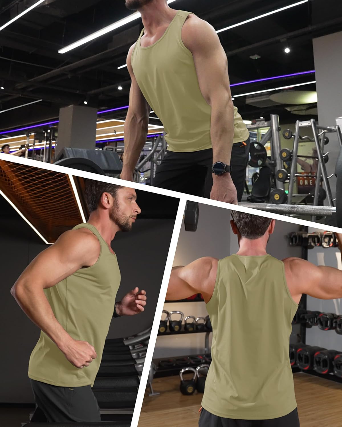 Herren Tank Top schnelltrocknend Sommer Training Muskel ärmellose Shirts für Bodybuilding - Bild 60 von 137