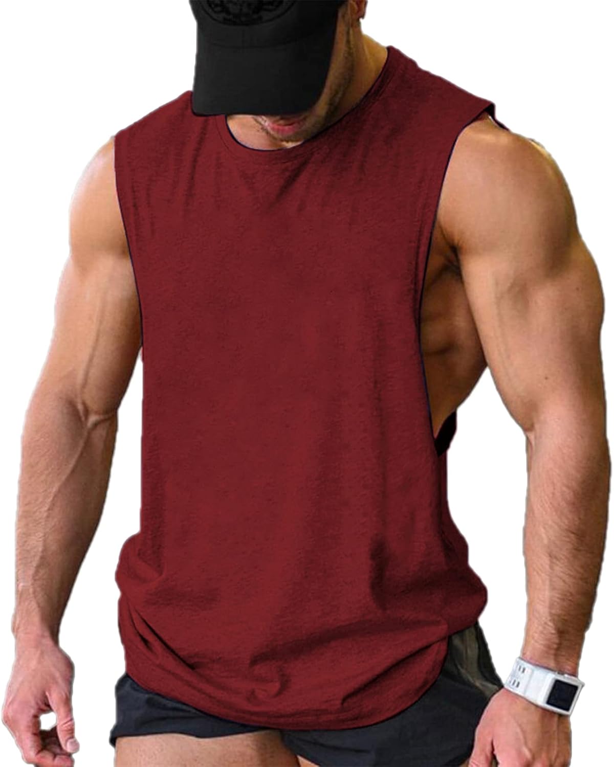 Herren Training Tank Top Gym Bodybuilding Ärmellos Muskel T-Shirts Abgeschnittene Shirts - Bild 76 von 117