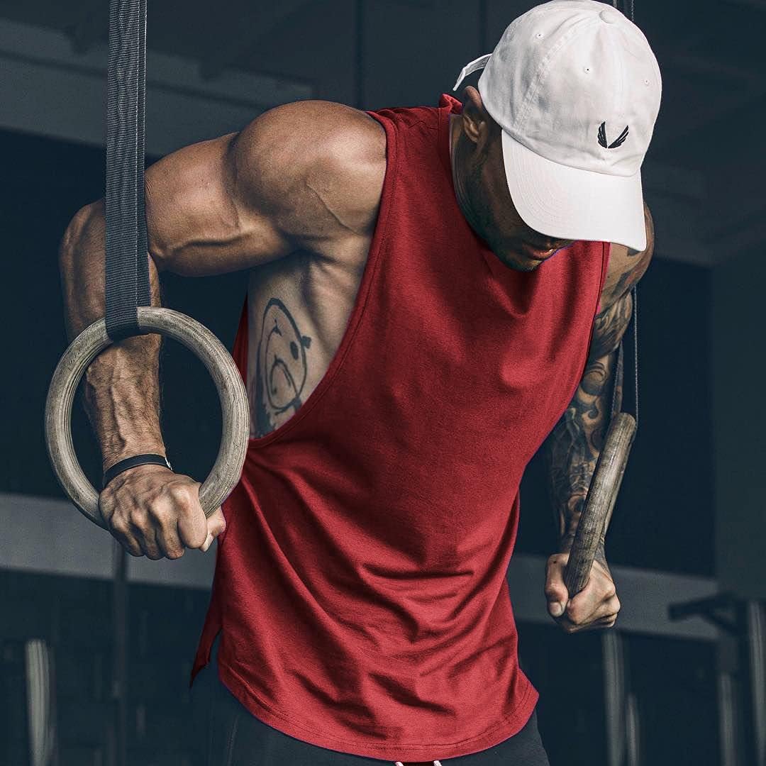 Herren Training Tank Top Gym Bodybuilding Ärmellos Muskel T-Shirts Abgeschnittene Shirts - Bild 78 von 117