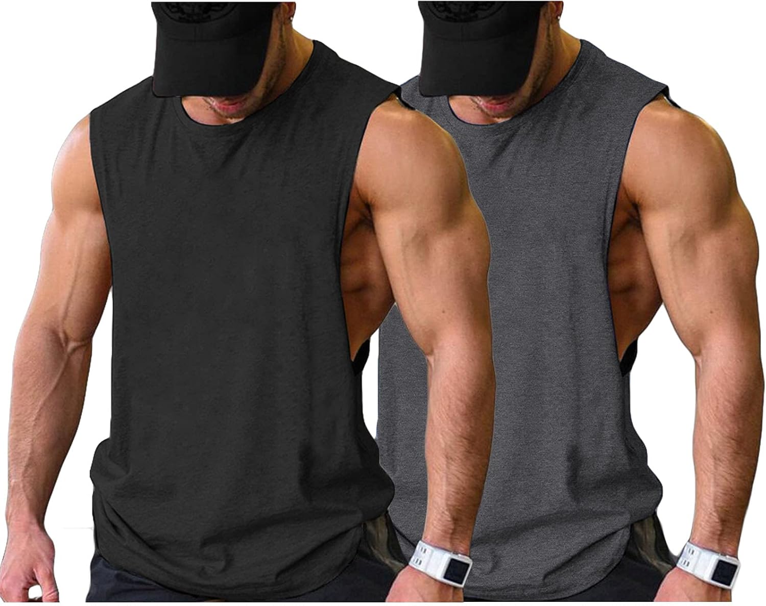 Herren Training Tank Top Gym Bodybuilding Ärmellos Muskel T-Shirts Abgeschnittene Shirts - Bild 83 von 117