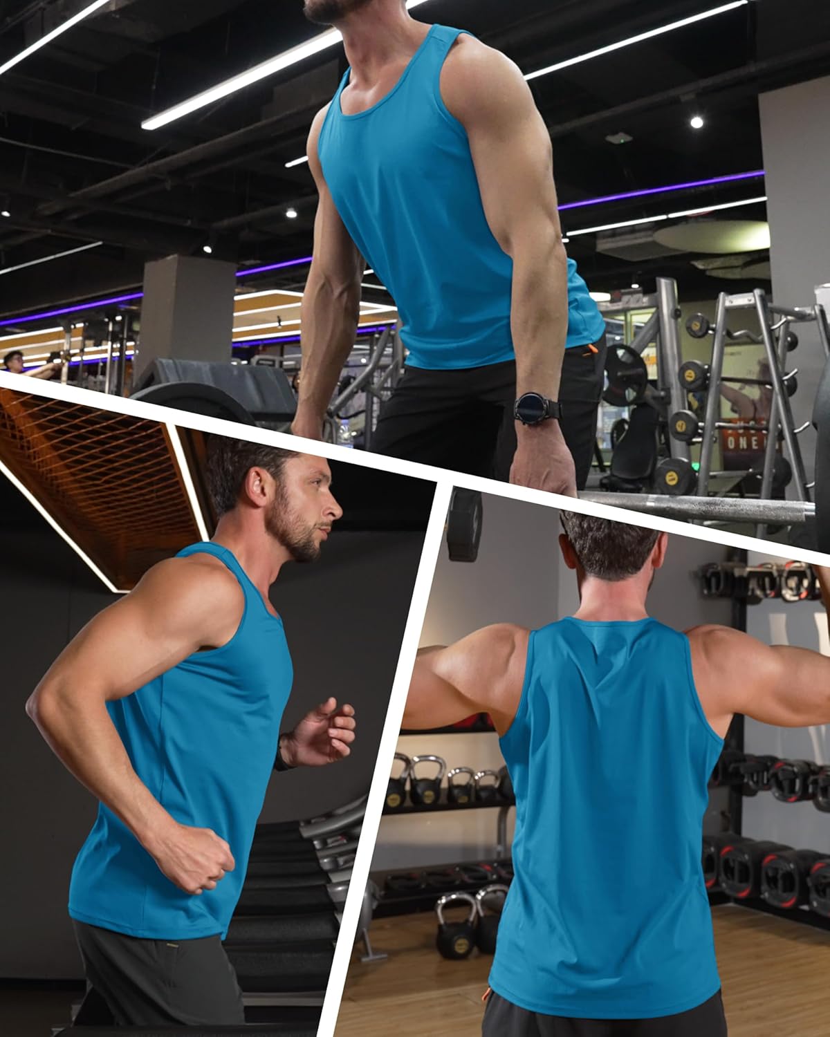 Herren Tank Top schnelltrocknend Sommer Training Muskel ärmellose Shirts für Bodybuilding - Bild 67 von 137