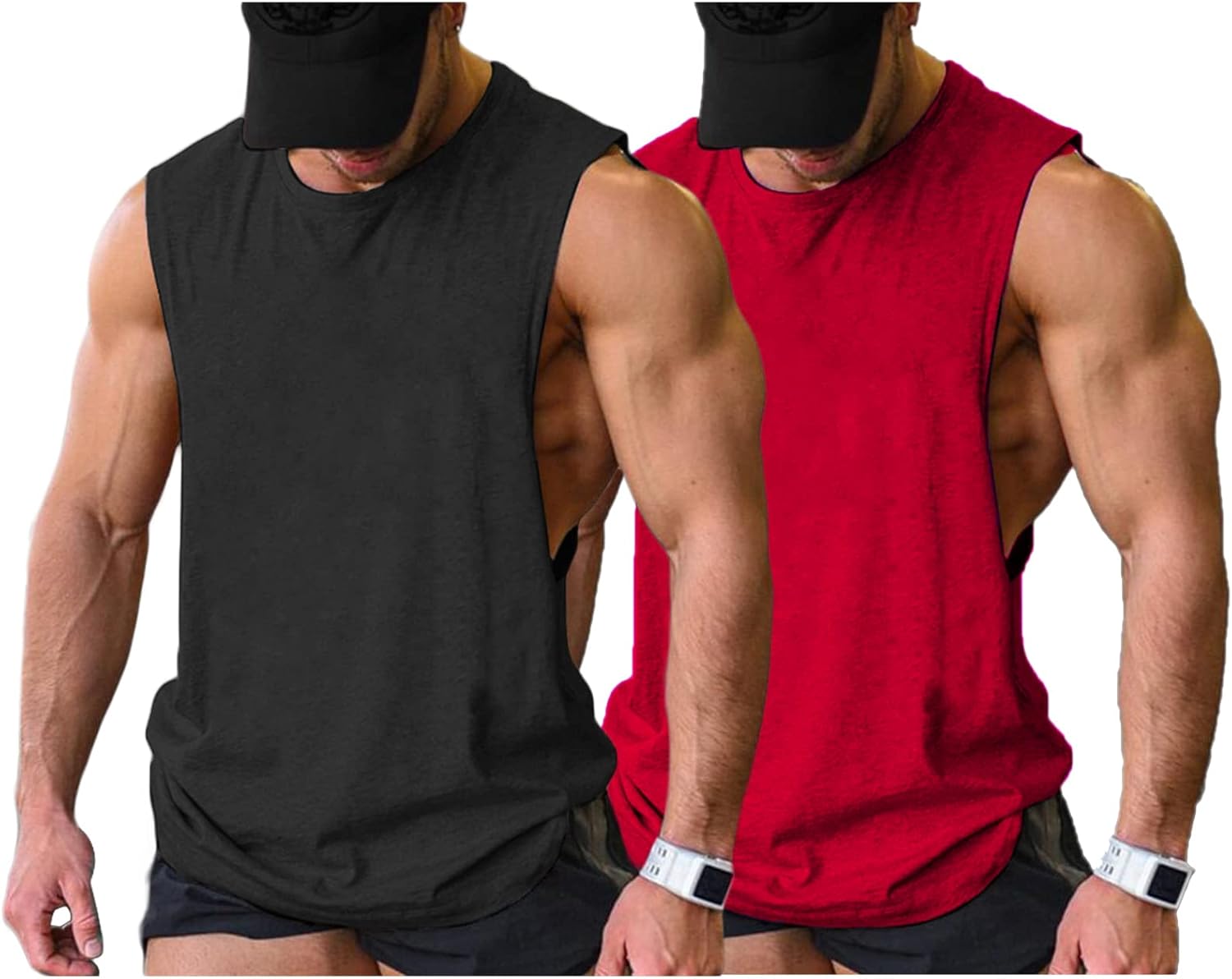 Herren Training Tank Top Gym Bodybuilding Ärmellos Muskel T-Shirts Abgeschnittene Shirts - Bild 91 von 117