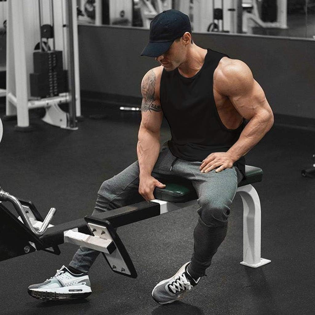 Herren Training Tank Top Gym Bodybuilding Ärmellos Muskel T-Shirts Abgeschnittene Shirts - Bild 99 von 117