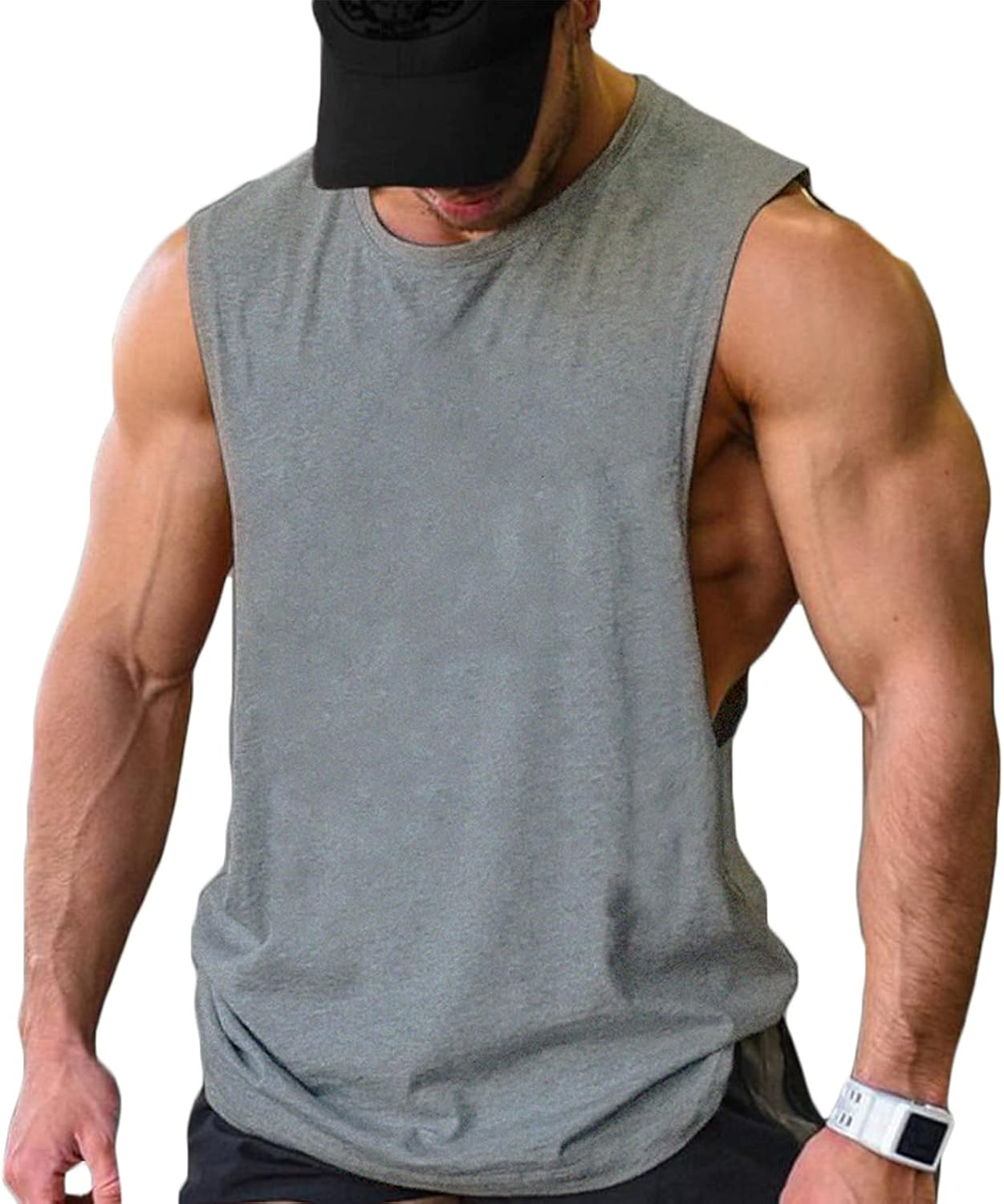 Herren Training Tank Top Gym Bodybuilding Ärmellos Muskel T-Shirts Abgeschnittene Shirts - Bild 103 von 117