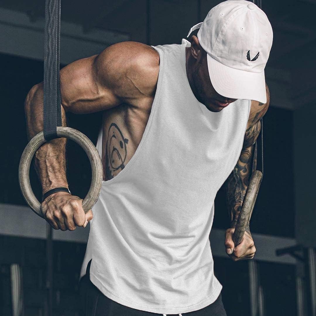 Herren Training Tank Top Gym Bodybuilding Ärmellos Muskel T-Shirts Abgeschnittene Shirts - Bild 107 von 117