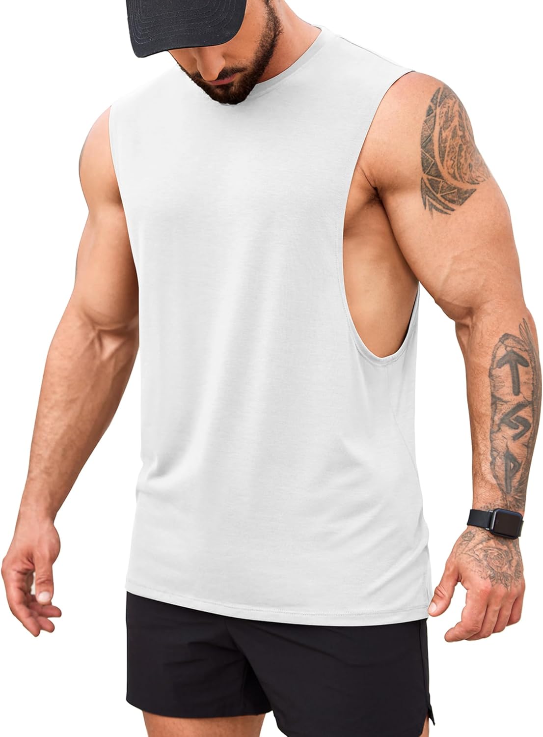 Herren Training Tank Top Gym Bodybuilding Ärmellos Muskel T-Shirts Abgeschnittene Shirts - Bild 109 von 117