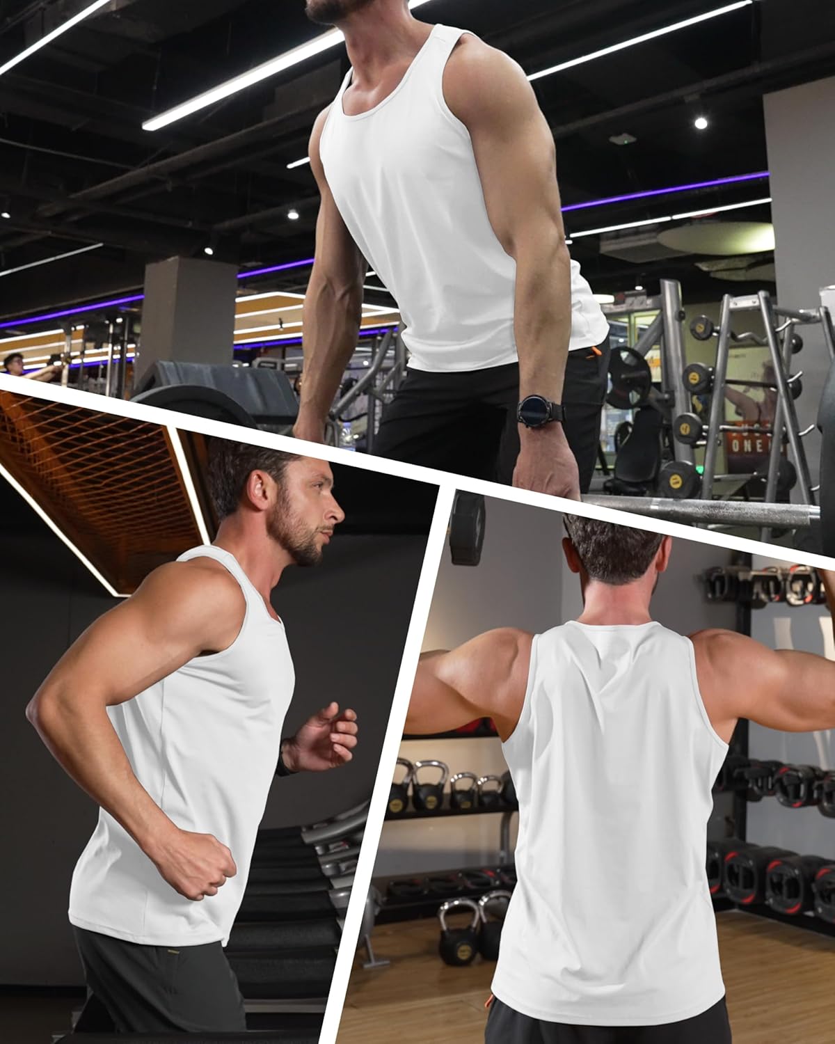 Herren Tank Top schnelltrocknend Sommer Training Muskel ärmellose Shirts für Bodybuilding - Bild 93 von 137