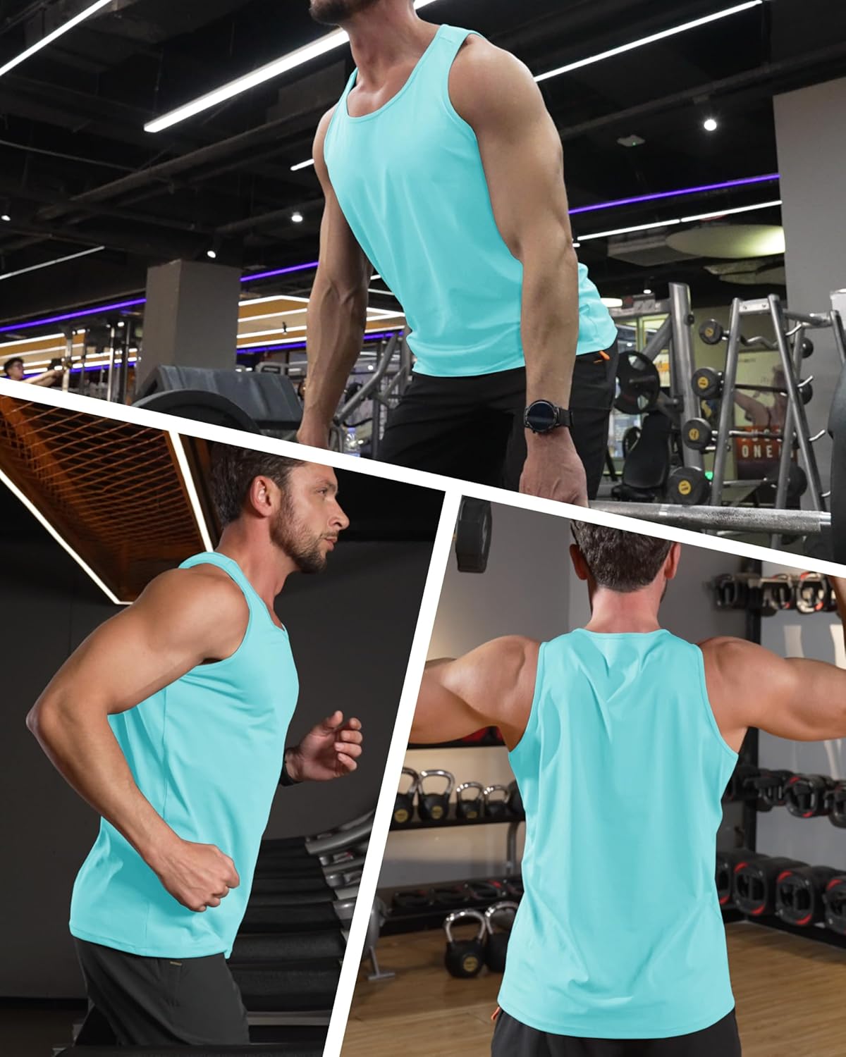 Herren Tank Top schnelltrocknend Sommer Training Muskel ärmellose Shirts für Bodybuilding - Bild 104 von 137