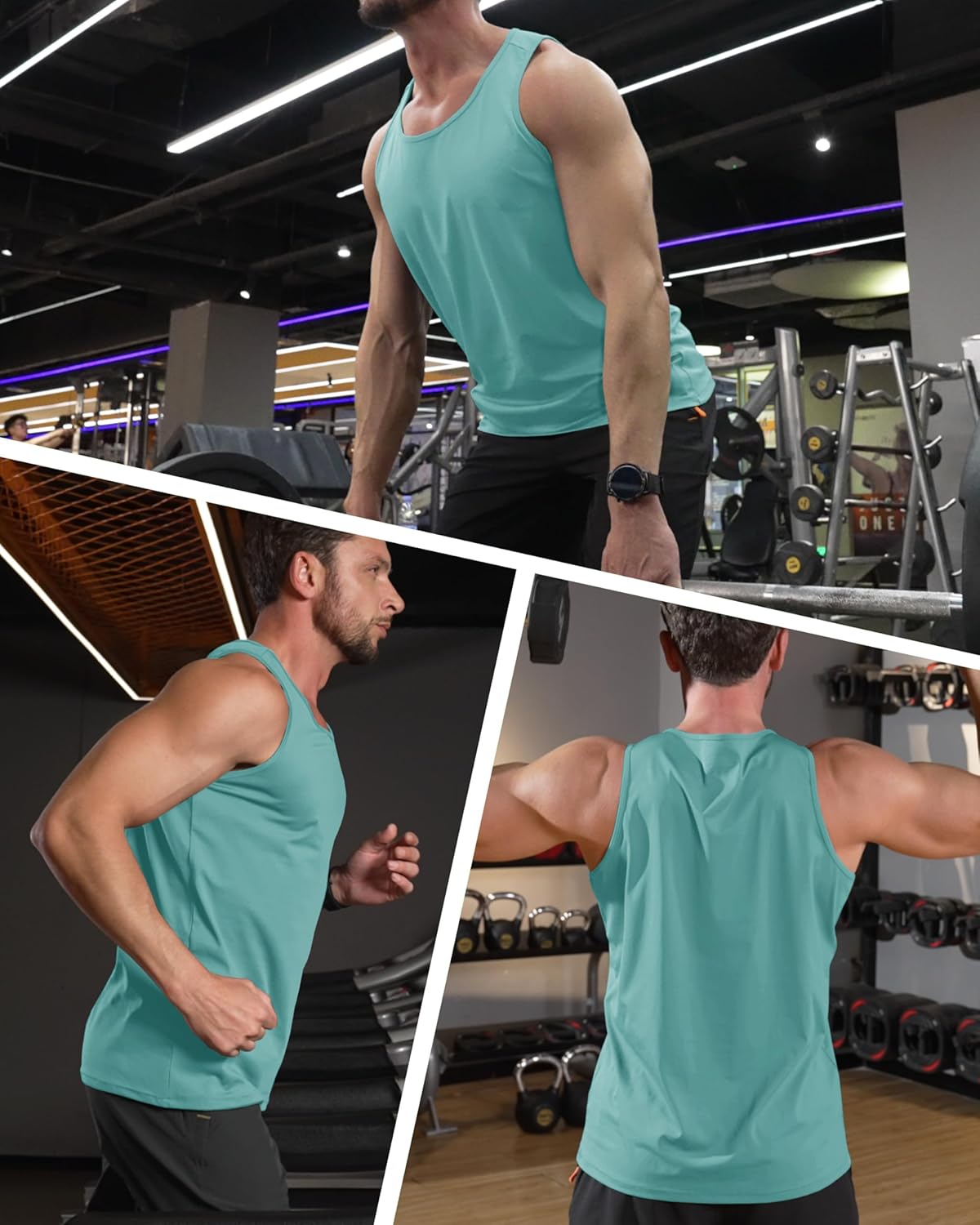 Herren Tank Top schnelltrocknend Sommer Training Muskel ärmellose Shirts für Bodybuilding - Bild 111 von 137