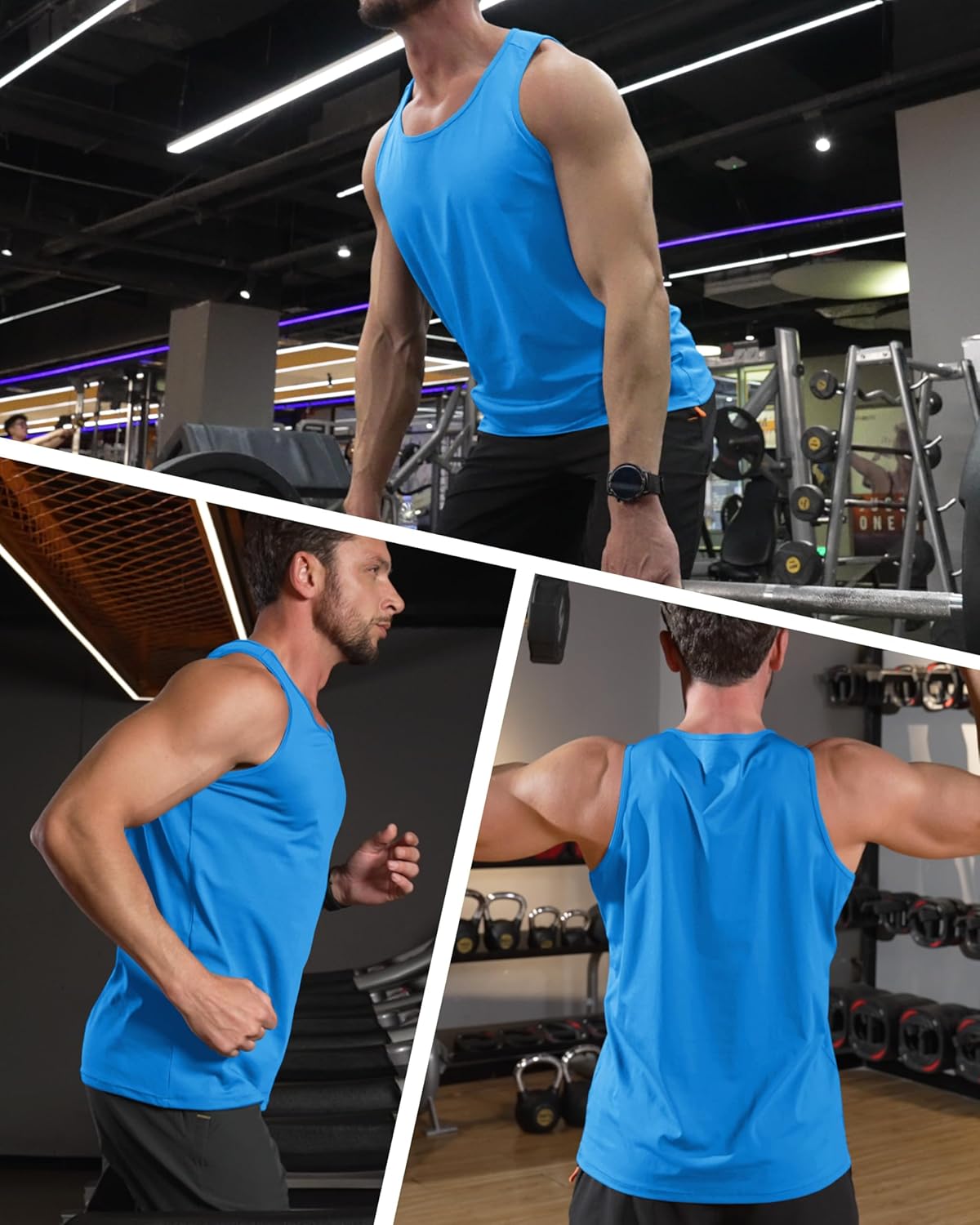 Herren Tank Top schnelltrocknend Sommer Training Muskel ärmellose Shirts für Bodybuilding - Bild 117 von 137