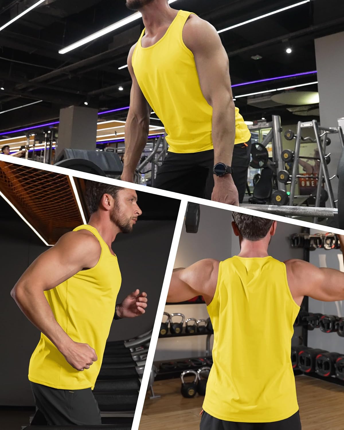 Herren Tank Top schnelltrocknend Sommer Training Muskel ärmellose Shirts für Bodybuilding - Bild 123 von 137