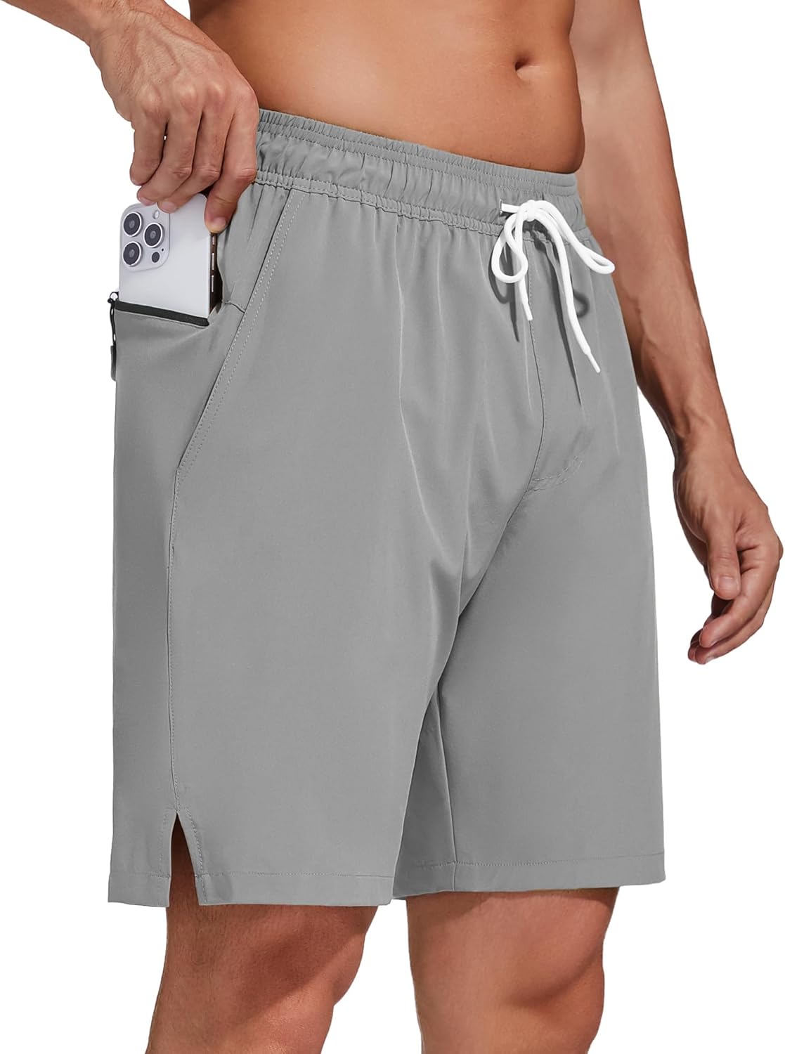 Bañador para hombre de secado rápido traje de baño pantalones cortos con forro bolsillo con cremallera - Imagen 40 de 117