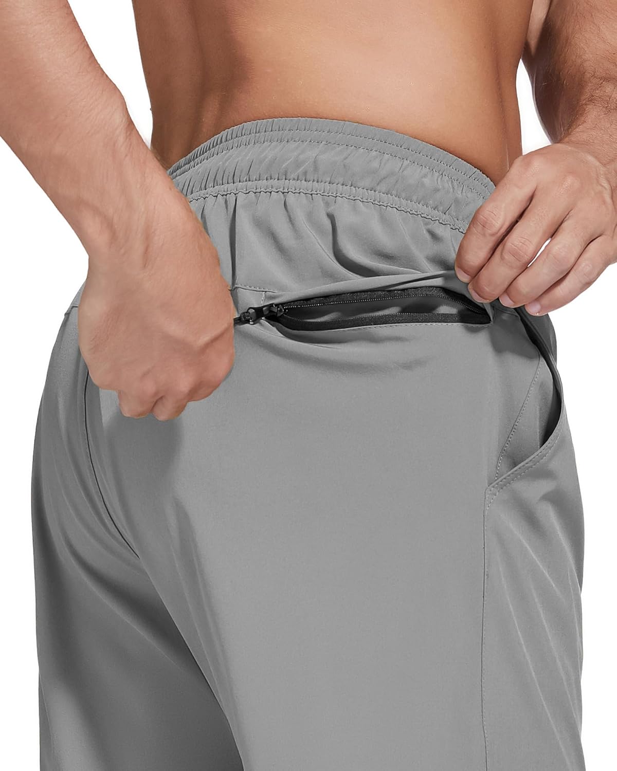 Bañador para hombre de secado rápido traje de baño pantalones cortos con forro bolsillo con cremallera - Imagen 41 de 117