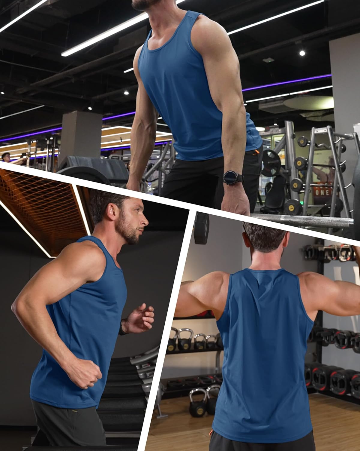 Herren Tank Top schnelltrocknend Sommer Training Muskel ärmellose Shirts für Bodybuilding - Bild 130 von 137