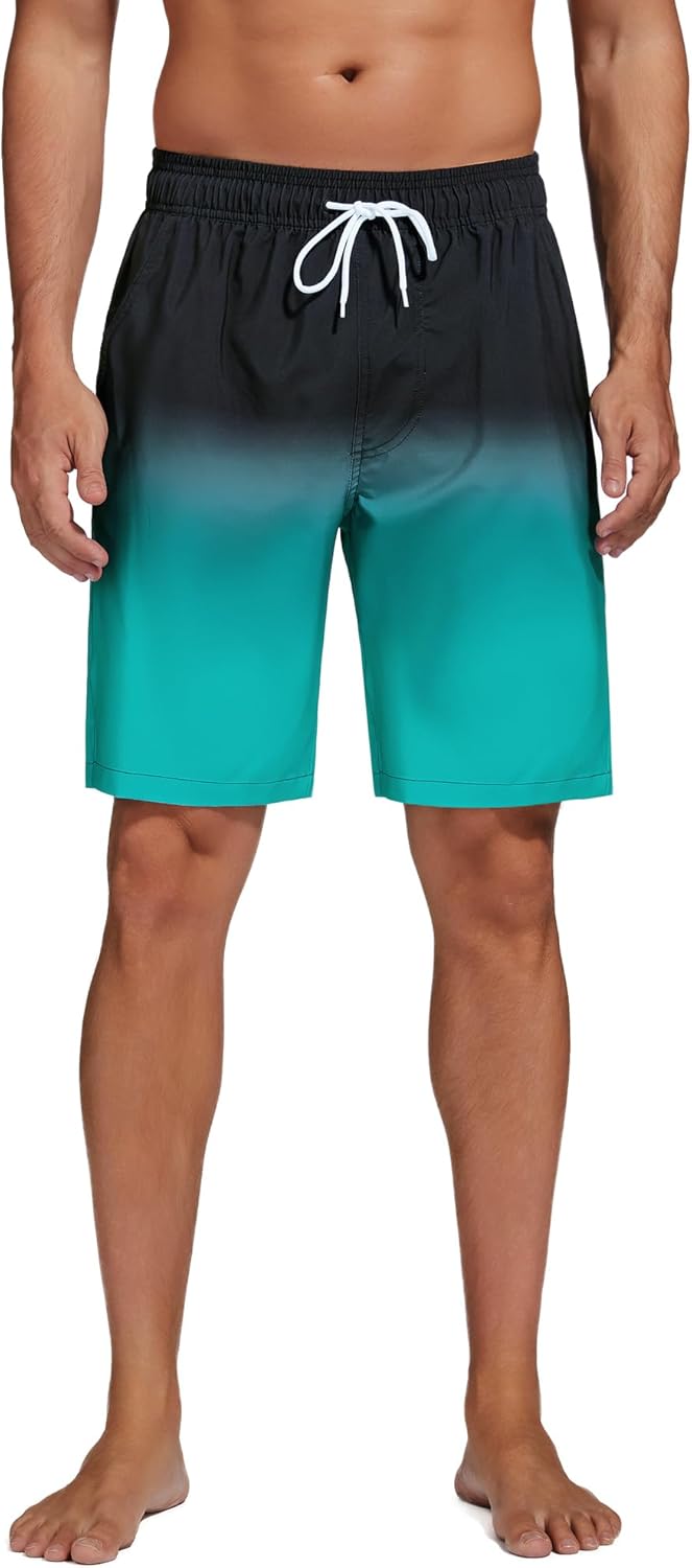 Bañador para hombre de secado rápido traje de baño pantalones cortos con forro bolsillo con cremallera - Imagen 54 de 117