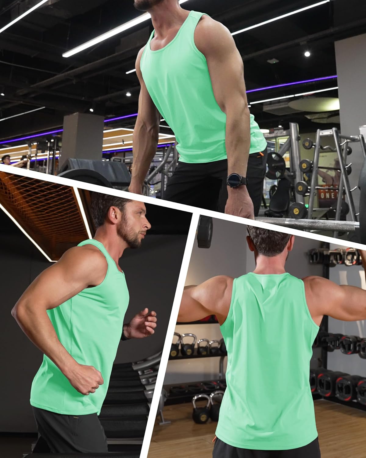 Herren Tank Top schnelltrocknend Sommer Training Muskel ärmellose Shirts für Bodybuilding - Bild 137 von 137