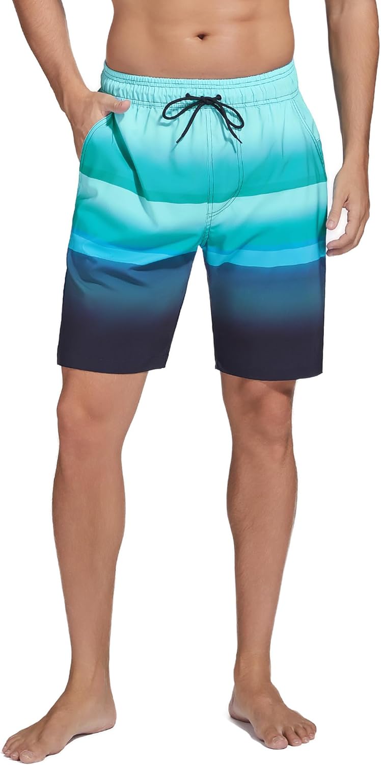 Bañador para hombre de secado rápido traje de baño pantalones cortos con forro bolsillo con cremallera - Imagen 59 de 117