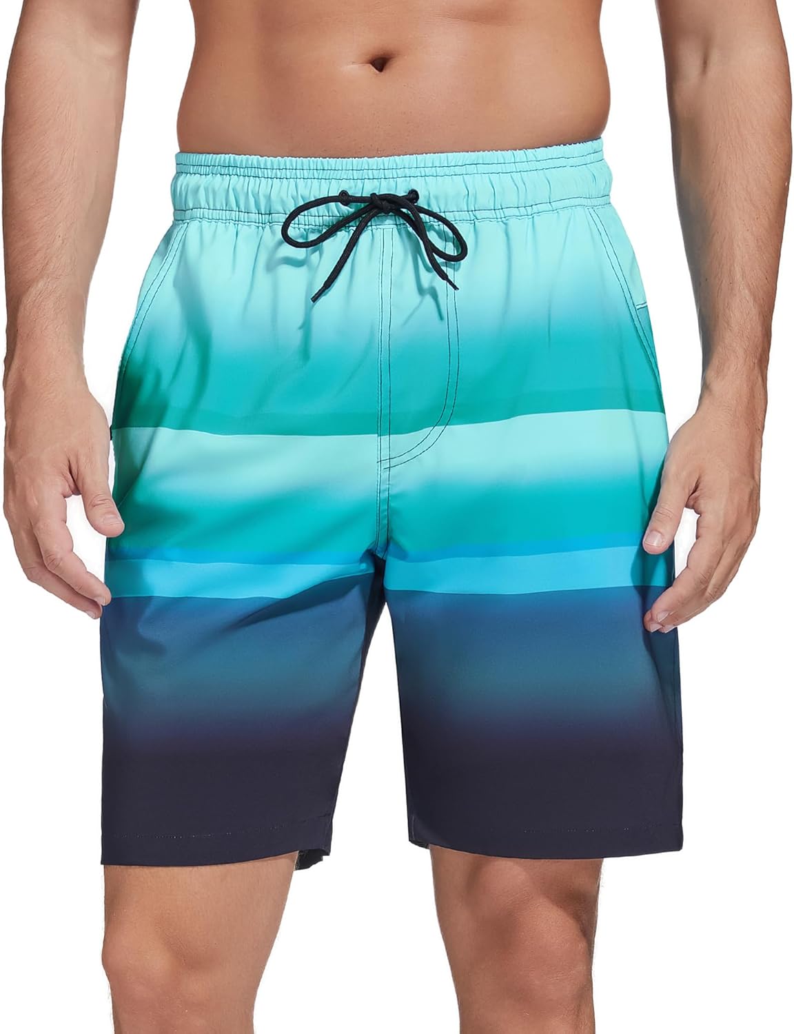 Bañador para hombre de secado rápido traje de baño pantalones cortos con forro bolsillo con cremallera - Imagen 61 de 117