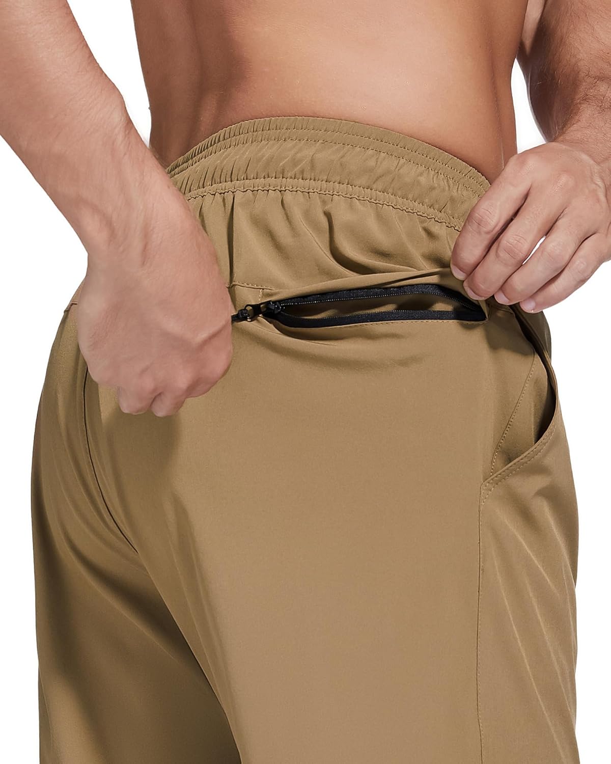 Bañador para hombre de secado rápido traje de baño pantalones cortos con forro bolsillo con cremallera - Imagen 96 de 117