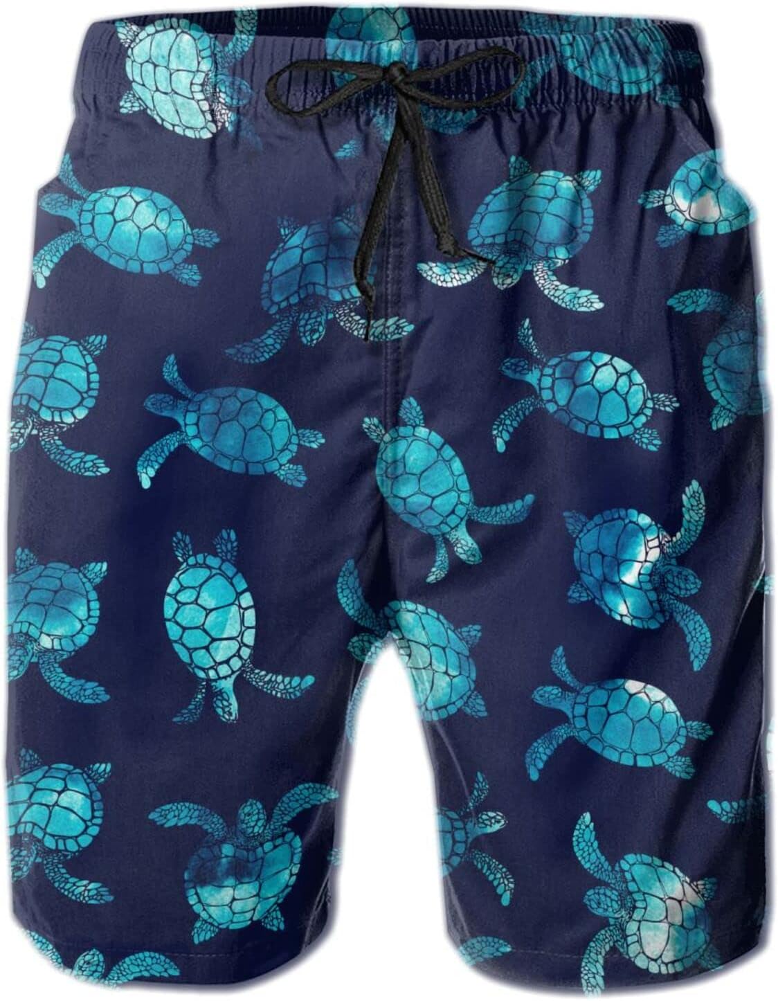 Men's Swim Trunks Beach Board Shorts Quick Dry Swimwear Sports with Pockets - Picture 37 of 99