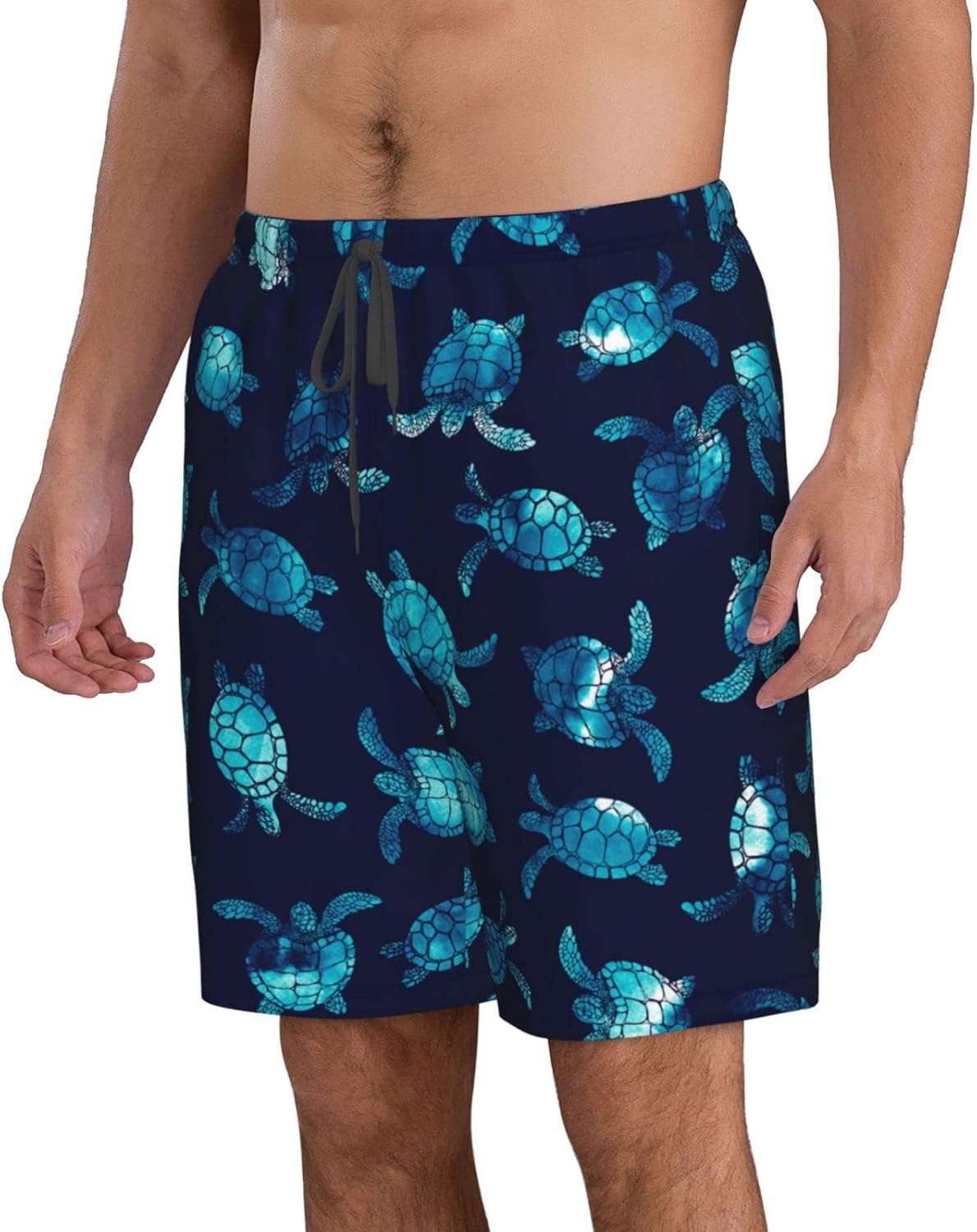 Men's Swim Trunks Beach Board Shorts Quick Dry Swimwear Sports with Pockets - Picture 40 of 99