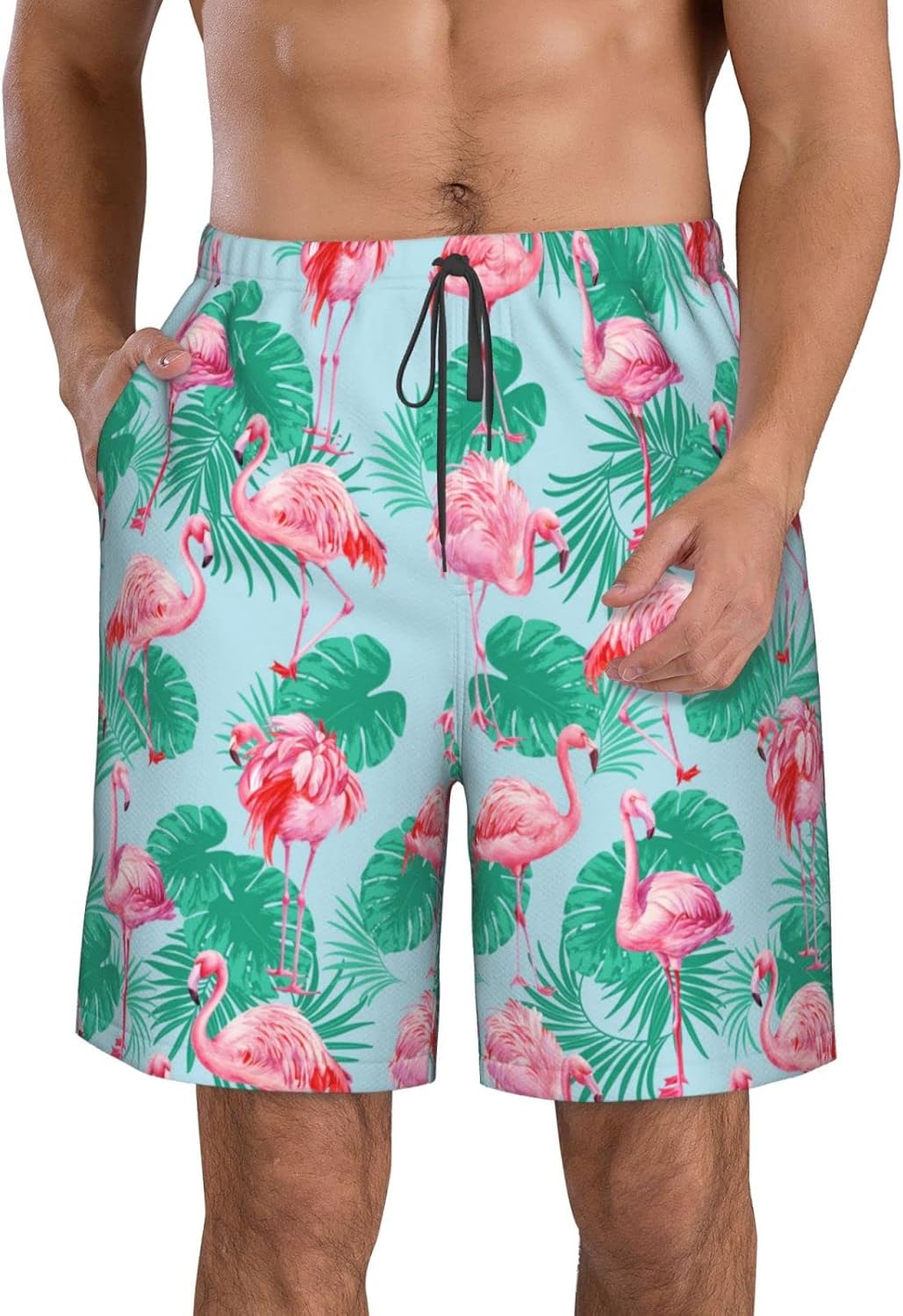Men's Swim Trunks Beach Board Shorts Quick Dry Swimwear Sports with Pockets - Picture 47 of 99