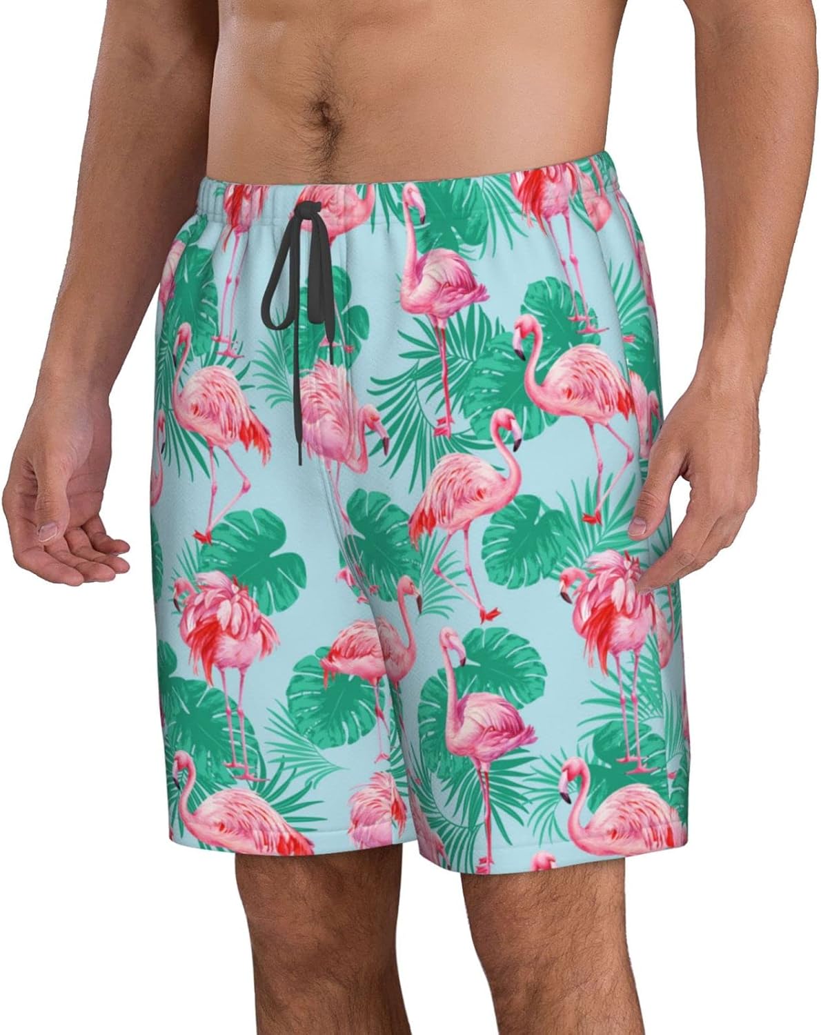 Men's Swim Trunks Beach Board Shorts Quick Dry Swimwear Sports with Pockets - Picture 48 of 99