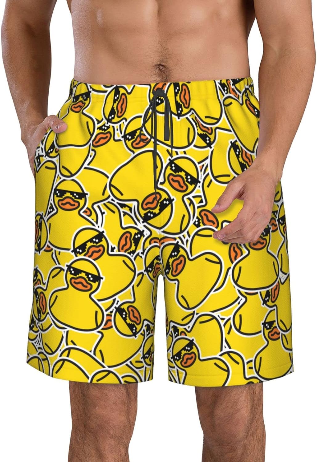 Men's Swim Trunks Beach Board Shorts Quick Dry Swimwear Sports with Pockets - Picture 63 of 99