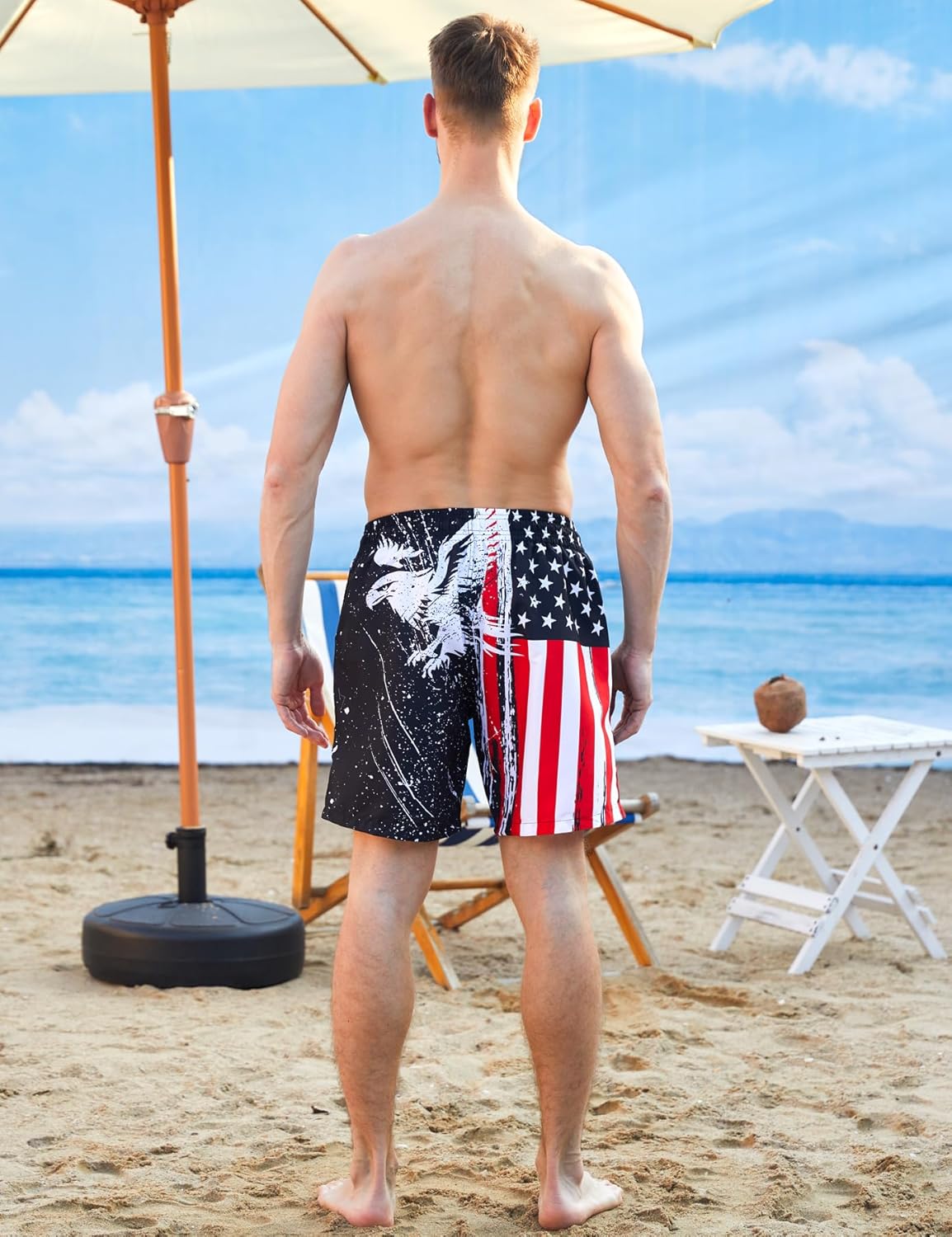 Men's Swim Trunks Quick Dry 3D Printed Beach Board Shorts with Pockets - Picture 27 of 82